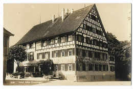 ERMATINGEN: Hotel Adler Mit Oldtimer, "Max Burkhardt"- Echt-Foto-AK 1936 - Ermatingen