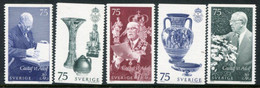 SWEDEN 1972 King's 90th Birthday MNH / **.  Michel 781-85 - Unused Stamps