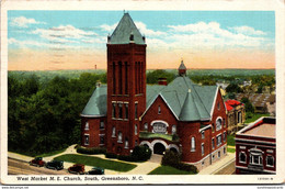 North Carolina Greensboro West Market Street Methodist Church 196 Curteich - Greensboro