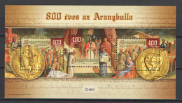 Hungary 2022. History Of Hungary Golden Bull 800.anniversary Nice Sheet MNH (**) - Neufs