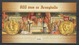 Hungary 2022. History Of Hungary Golden Bull 800.anniversary Nice Sheet MNH (**) - Unused Stamps