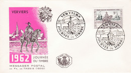 Enveloppe FDC 1212 Postillon à Cheval Journée Du Timbre Verviers - 1961-70