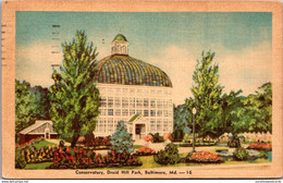 Maryland Baltimore Druid Hill Park The Conservatory 1940 Dexter Press - Baltimore