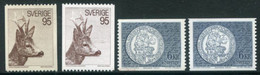 SWEDEN 1972 Definitive On Ordinary And Fluorescent Paper MNH / **.  Michel 751x+y, 757x+y - Ongebruikt