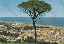 CARTOLINA  PORTO S.GIORGIO,FERMO,MARCHE,PANORAMA,SPIAGGIA,MARE,SOLE,VACANZA,ESTATE,BARCHE A VELA,BAGNI,VIAGGIATA 1974 - Fermo