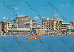 CARTOLINA  PORTO S.GIORGIO,FERMO,MARCHE,LA SPIAGGIA,MARE,VACANZA,ESTATE,BARCHE A VELA,LUNGOMARE,VIAGGIATA 1970 - Fermo