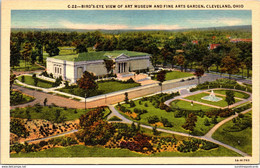 Ohio Cleveland Birds Eye View Of Art Museum And Fine Arts Garden Curteich - Cleveland