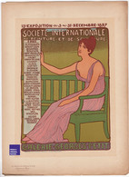 Exposition De Peinture Et Sculpture - Lithographie Les Maîtres De L'Affiche 1898 Chaix - Réalier Dumas Art Nouveau E3-4 - Manifesti