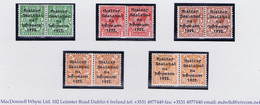 Ireland 1922 Harrison Rialtas Coils ½d To 2d (both) Set Of 5 In Horizontal "Coil Join" Pairs Mint, Many Unmounted - Unused Stamps