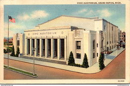 Michigan Grand Rapids Civic Auditorium 1946 Curteich - Grand Rapids