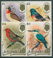 Aitutaki 1981 Tiere Vögel Finken Eisvogel 402/05 Postfrisch - Aitutaki