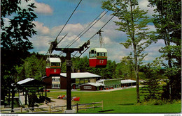 New Hampshire Mt Sunapee State Park Gondolas Leaving Base Station - White Mountains
