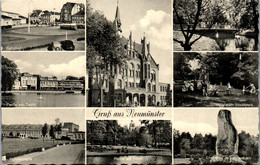 34904 - Deutschland - Neumünster , Bahnhof , Holstenhalle , Partie Am Teich , Mehrbildkarte - Gelaufen 1963 - Neumünster