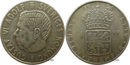 Suède - Royaume - Gustave VI Adolphe - 1 Krona 1958 TS - TB+/VF35 - Mon5003 - Schweden