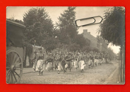 Fosses La Ville :Belle Photo-Carte  Arrivée Des Turcos De L'Armée Française , Rue De La Gare Le 22-08-1914 - 1914-18