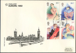 Grande Bretagne - Great Britain - Großbritannien FDC2 1982 Y&T N°1043 à 1046 - Michel N°914 à 917 - EUROPA - 1981-1990 Decimal Issues