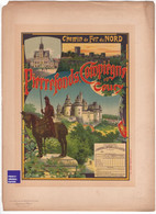 Chemin De Fer Du Nord - Pierrefonds Compiègne -Lithographie Les Maîtres De L'Affiche 1900 Chaix - Gustave Fraipont E3-10 - Posters