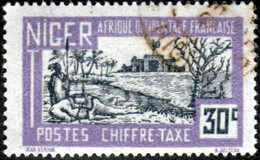 Niger Obl. N° Taxe 16 - Chameau Baraqué 30c Violet Et Ardoise - Used Stamps