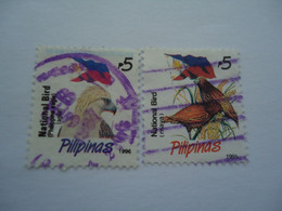 PHILIPPINES  USED   STAMPS BIRDS  BIRD   AND FLAG - Philippinen