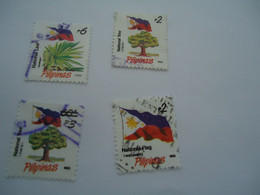 PHILIPPINES  USED    STAMPS NATIONAL  TREE  AND FLAG - Philippinen