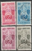 Venezuela   1953   Sc#626, 630, C551-2   Yaracuy Used    2016 Scott Value $4.20 - Venezuela