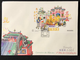 MACAU 1997 TEMPLE AH MA FDC WITH S\S - FDC