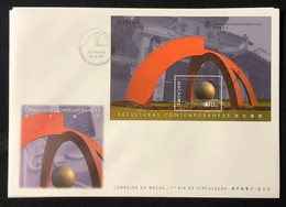 MACAU 1999 MODERN  SCULPTURES FDC WITH S\S - FDC