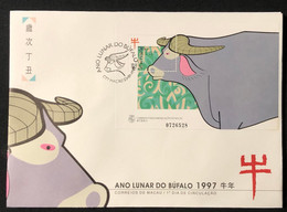 MACAU 1997 LUNAR NEW YEAR OF TH OX FDC WITH S\S - FDC