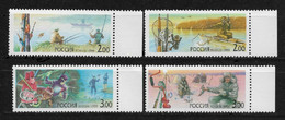 Russia 1999, Fishing, Fishing Gear, Scott # 6508-6511, VF MNH** - Unused Stamps