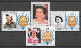 Nevis N° 365/68 1986 60th Birthday Of Queen Elizabeth NEUF ** - St.Kitts And Nevis ( 1983-...)