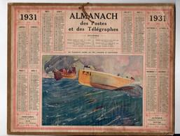 Almanach Calendrier Des PTT 1931  (CAL PTT 1931A) - Big : 1921-40