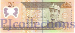 DOMINICAN REPUBLIC 20 PESOS ORO 2009 PICK 182a POLYMER UNC - Dominicaine