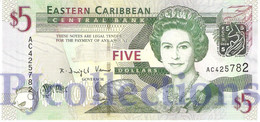 EAST CARIBBEAN 5 DOLLARS 2008 PICK 47 UNC - East Carribeans