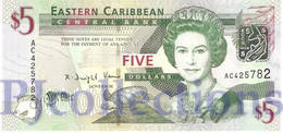 EAST CARIBBEAN 5 DOLLARS 2008 PICK 47 UNC - Caraibi Orientale