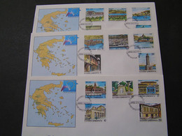 GREECE 1990 Capitals Of Pretectures Part II FDC.. - FDC