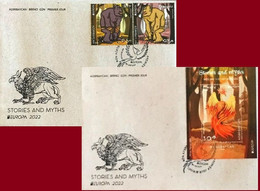 Azerbaijan EUROPA 2022 Myths And Stories FDC First Day Covers CEPT - 2022