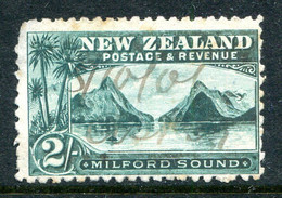 New Zealand 1899-03 Pictorials - No Wmk. - P.11 - 2/- Milford Sound Fiscally Used (SG 269) - Oblitérés