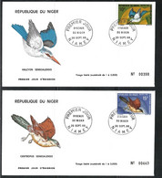 Niger 1967 Yv. Fdc 209/210 ** Oiseaux Birds Pajaros Vogel Halcyon Senegalensis Centropus Senegalensis Tirage Limité 3000 - Otros
