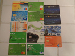 14. Different Estonia Bank Cards - Krediet Kaarten (vervaldatum Min. 10 Jaar)
