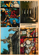 78 - Montfort L'Amaury - L'église St Pierre - Multivues - L'abside - Vitraux Et Gargouilles - CPM - Carte Neuve - Voir S - Montfort L'Amaury