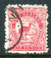 New Zealand 1902-07 Pictorials - Wmk. NZ & Star - P.11 - 6d Kiwi Used (SG 312) - Shade - Oblitérés