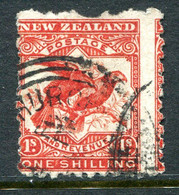 New Zealand 1902-07 Pictorials - Wmk. NZ & Star - P.11 - 1/- Kea & Kaka Used (SG 315) - Shade - Usados