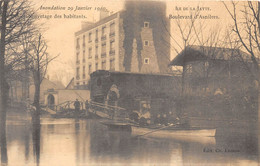 92-ILE-DE-LA-JATTE- INONDATION 29 JANVIER 1910- SAUVETAGE DES HABITANTS BOULEVARD D'ASNIERES - Other & Unclassified