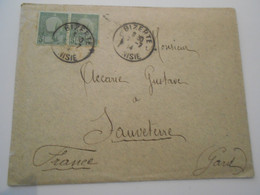 France Ex-colonies ,tunisie Lettre De Bizerte 1914 Pour Sauveterre - Lettres & Documents