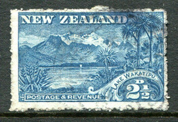 New Zealand 1902-07 Pictorials - Wmk. NZ & Star - P.14 - 2½d Lake Wakatipu Used (SG 320) - Oblitérés