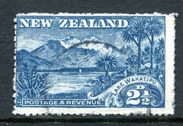 New Zealand 1902-07 Pictorials - Wmk. NZ & Star - P.14 - 2½d Lake Wakatipu Used (SG 320) - Oblitérés