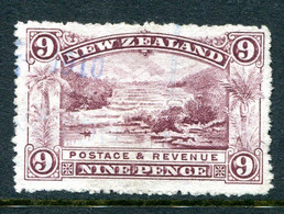 New Zealand 1902-07 Pictorials - Wmk. NZ & Star - P.14 - 9d Pink Terrace Used (SG 326) - Oblitérés