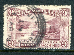 New Zealand 1902-07 Pictorials - Wmk. NZ & Star - P.14 - 9d Pink Terrace Used (SG 326) - Oblitérés