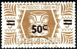 Wallis Et Futuna Obl. N°  148 - Série De Londres. 50c Sur 5c Bistre-brun - Usados