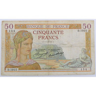 50 Francs Cérès 6-6-1935, D.1925 , TB - 50 F 1934-1940 ''Cérès''